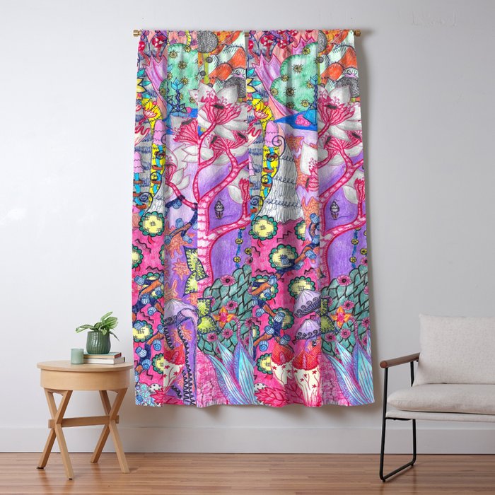 Trippy Forest Full Version Blackout Curtain By Oliviahathaway Society6