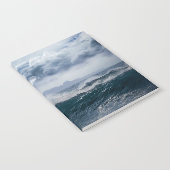 He inoa wehi no Hookipa Pacific Ocean Stormy Sea Notebook