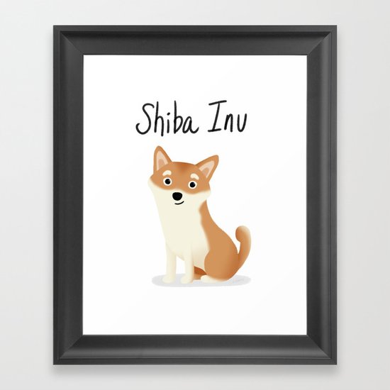 Shiba Inu - Cute Dog Series Framed Art Print