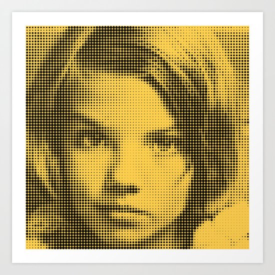 Face of raster Art Print