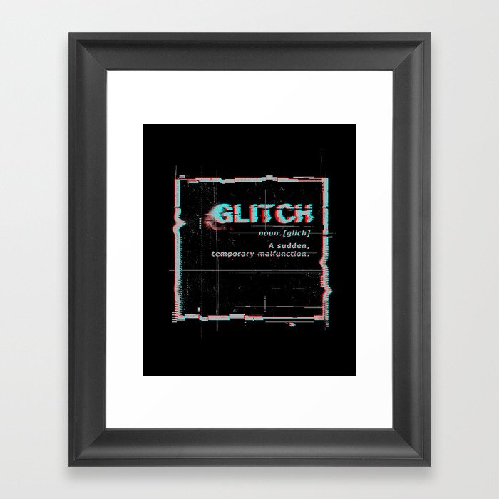 Glitch Framed Art Print