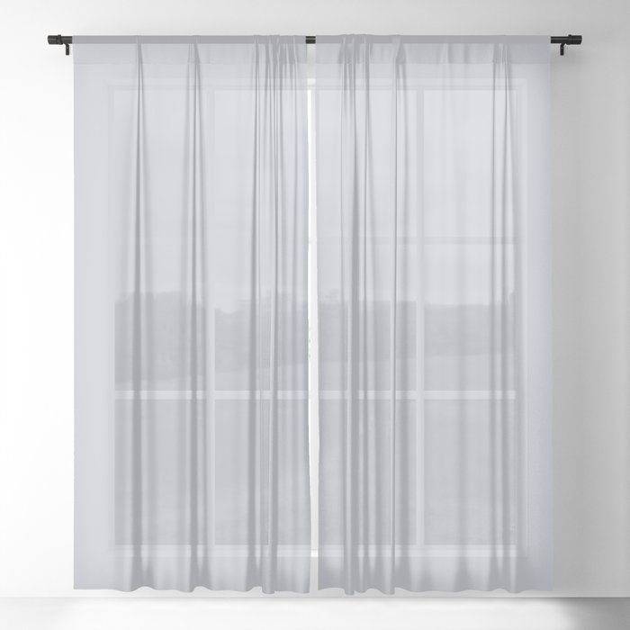 Flat Aluminum Gray Sheer Curtain