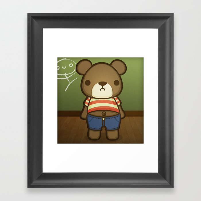 Artie the Grumpy Bear Framed Art Print