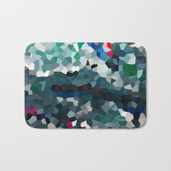 Emerald Sea Green Moon Love Bath Mat