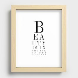 EYE OF THE BEHOLDER typography fashion Recessed Framed Print