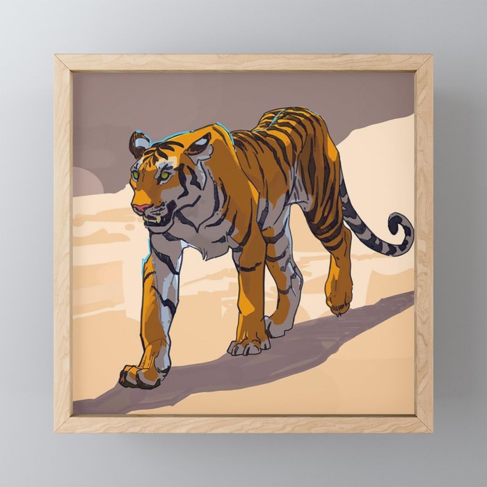 Tame Tiger Framed Mini Art Print