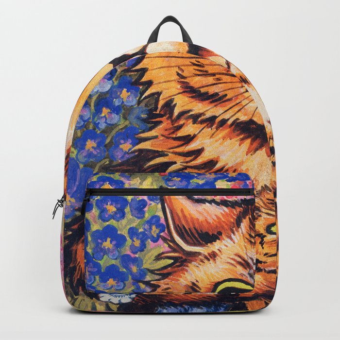 A Cat with her Kittens by Louis Wain Backpack