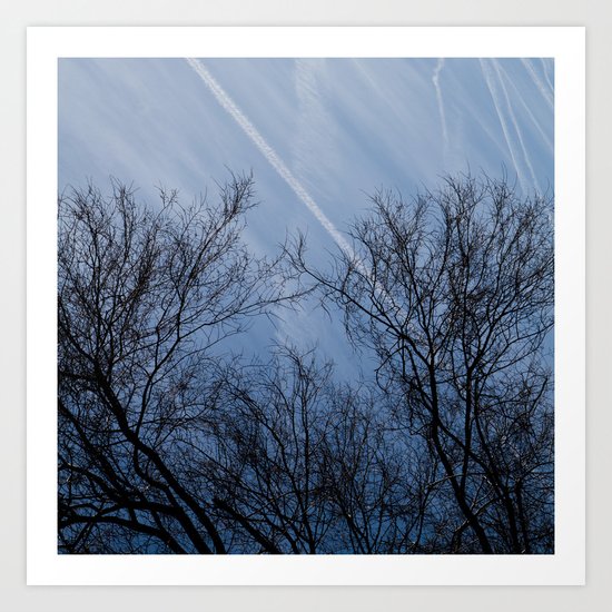 Landscape in the winter Art Print