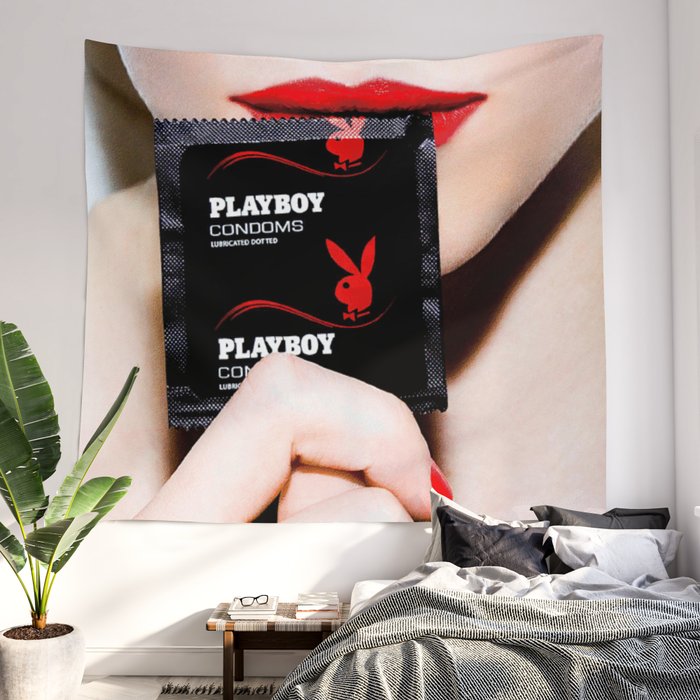 PlayBoy C R condoms Wall Tapestry by Pavlo Tereshin Society6