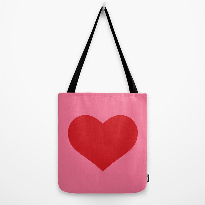 Pink Love Hearts Tote Bag