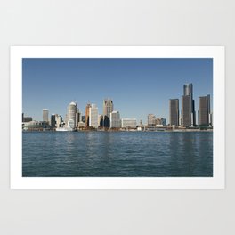 Detroit Skyline Art Print
