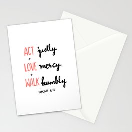 Micah 6:8 Stationery Card