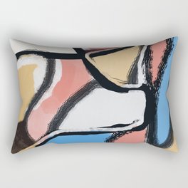 Bold line color abstract Rectangular Pillow