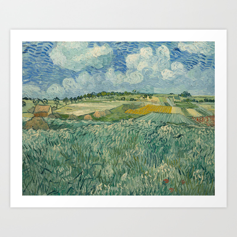 Plain At Auvers With Rain Clouds Art Print By Vincentvangogh Society6 Plain At Auvers With Rain Clouds Art Print By Vincentvangogh Society6