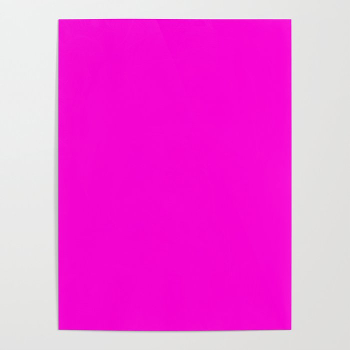 Fluorescent Neon Hot Pink Poster by PodArtist Society6