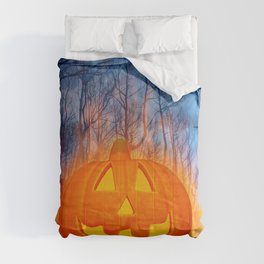 Burning Halloween Pumpkin Comforter