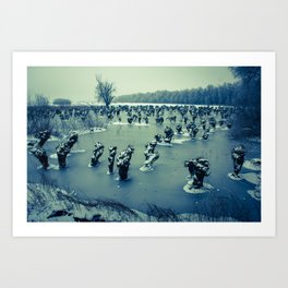 Waardenburg, Icy river forelands (WALND3842) Art Print | Nature, Landscape 