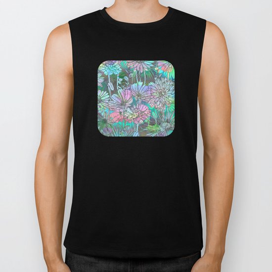 Spring Meadow Pattern Biker Tank