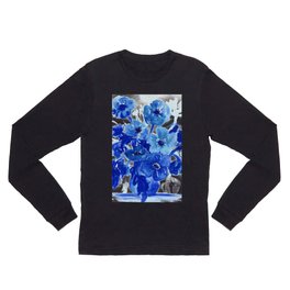 blue stillife Long Sleeve T Shirt | Painting, Stillife, Abstract, Flowers, 3D, Illustration, Curated, Pattern, Cold, Vintage 
