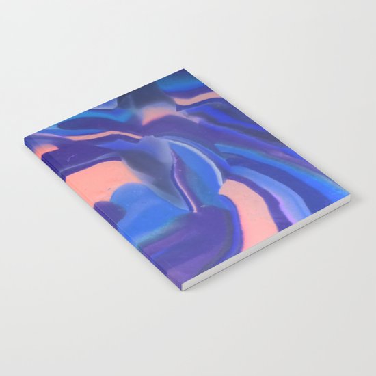 Peachy Blue Marbling Pantone Notebook