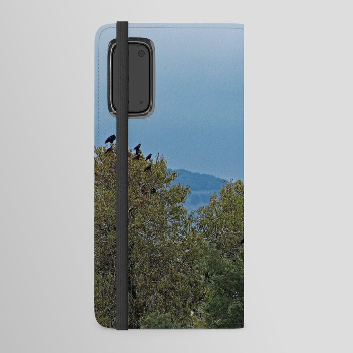 Ravens Perching Trees Mountains Landscape Android Wallet Case