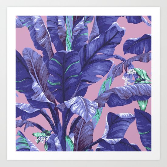 Banana Leaf love Art Print