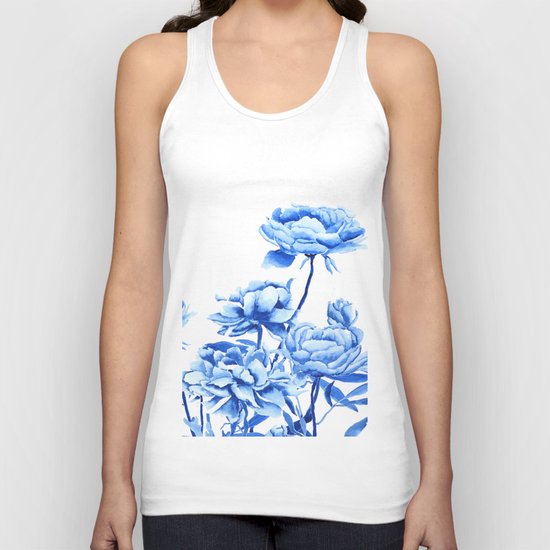 blue peonies 2 Unisex Tank Top