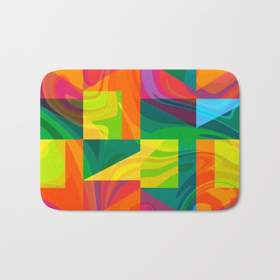 Funky geometric pattern Bath Mat