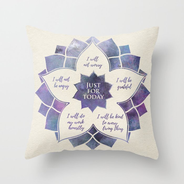 Reiki Principles - Reiki Precepts #10 Throw Pillow