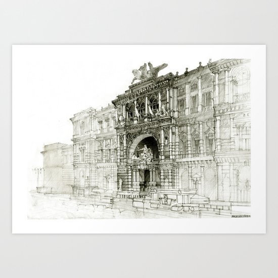 Roma palazzo Art Print