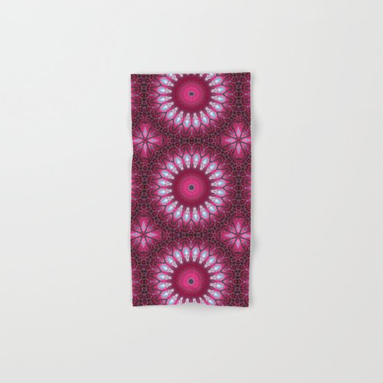 Kaleidoscope pink colors. Hand & Bath Towel