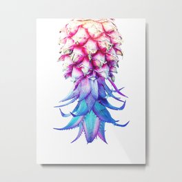 Sea Pineapple - Pink and Blue Metal Print | Foodporn, Photo, Colors, Good, Popart, Octopus, Blue, Summer, Surreal, Dominiquevari 