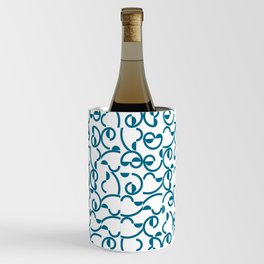 Lots of blue curves tiles Wine Chiller