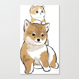 Mofu Sand Cute Doge Dog & Cat Canvas Print