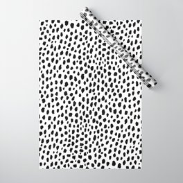 Dalmatian Spots (black/white) Wrapping Paper
