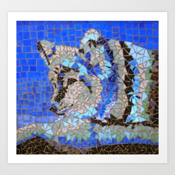 "Wolf Mosaic" by Willowcatdesigns Art Print