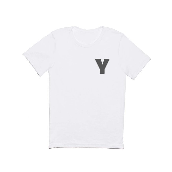 Y (Grey & White Letter) T Shirt