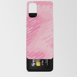 Pink abstract swirls pattern, Line abstract splatter Digital Illustration Background Android Card Case