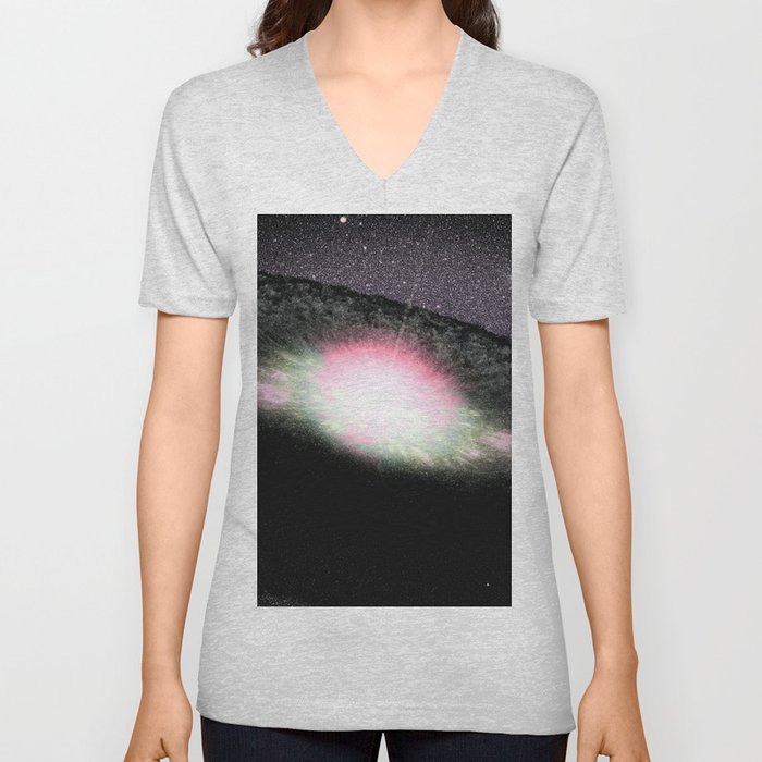 Super Massive Black Hole Rainbow V Neck T Shirt