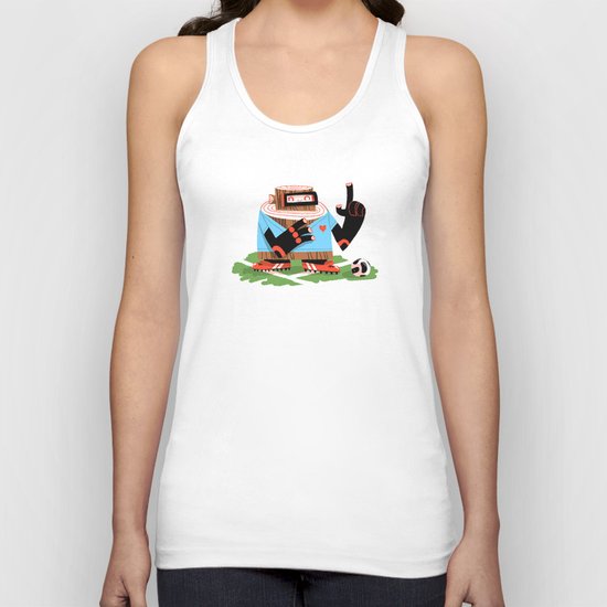 Wooden Robot Valentine Unisex Tank Top