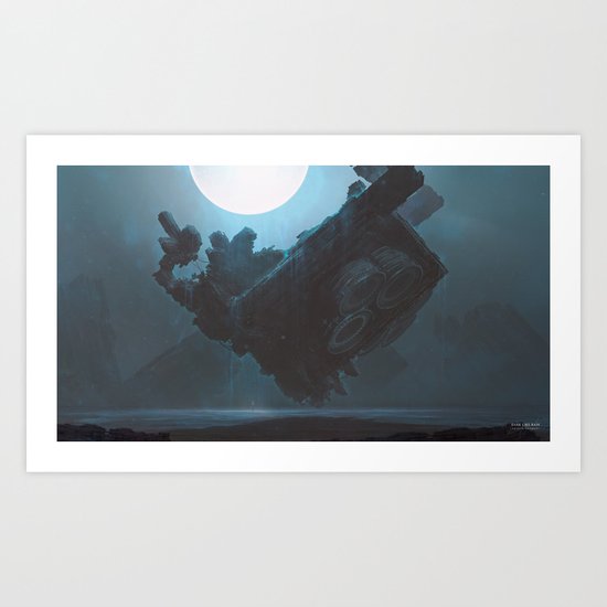 Dark like rain Art Print