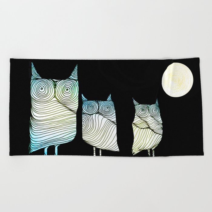 Owls Beach Towel