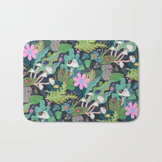 Beetle Pattern Bath Mat