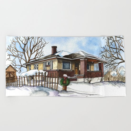 A Bungalow in the Country Beach Towel