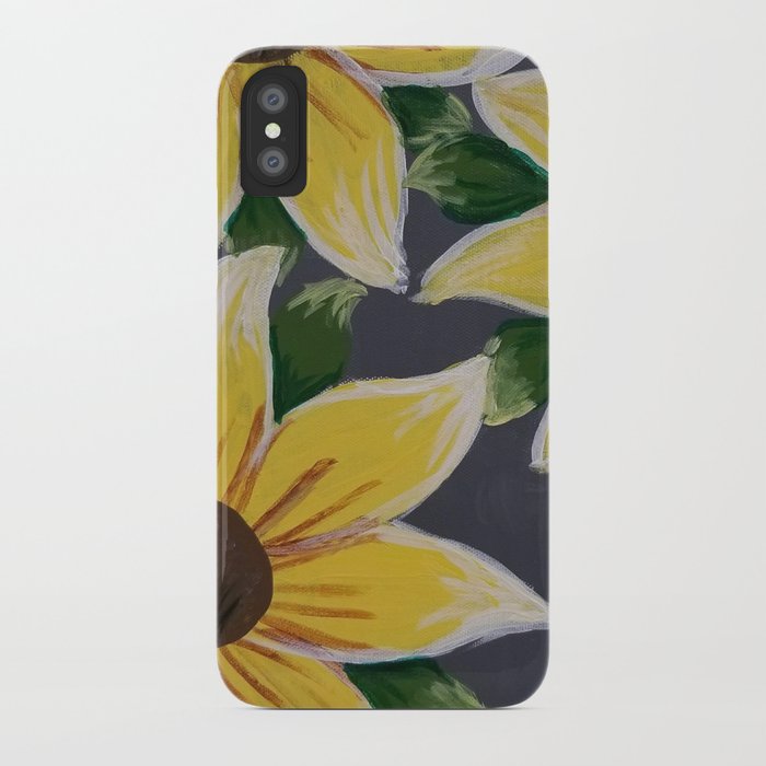 Handmade Sunflower Painting Iphone Case By Cosmicspacemermaid