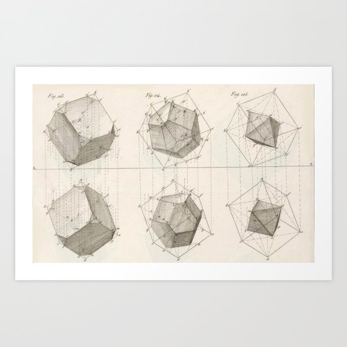 Crystal Geometry Art Print