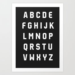 Typography Alphabet #3 Art Print
