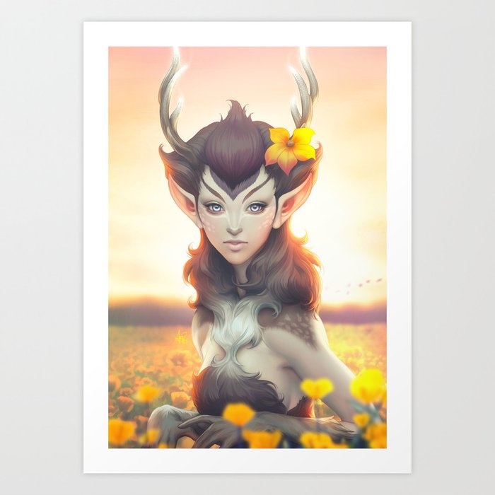 Discover the motif DEER PRINCESS by Stanley Artgerm Lau as a print at TOPPOSTER