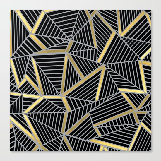 Ab 2 Silver and Gold Canvas Print