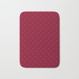 Crimson Red on Burgundy Red Snowflakes Bath Mat | Graphicdesign, Snowflakes, Pattern, Ice, Red, Redsnowflakes, Burgundyred, Crimsonsnowflakes, Burgundysnowflakes, Winter 